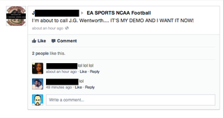 Illustration for article titled People Flip the Hell Out When the NCAA Football Demo Doesn't Show Up